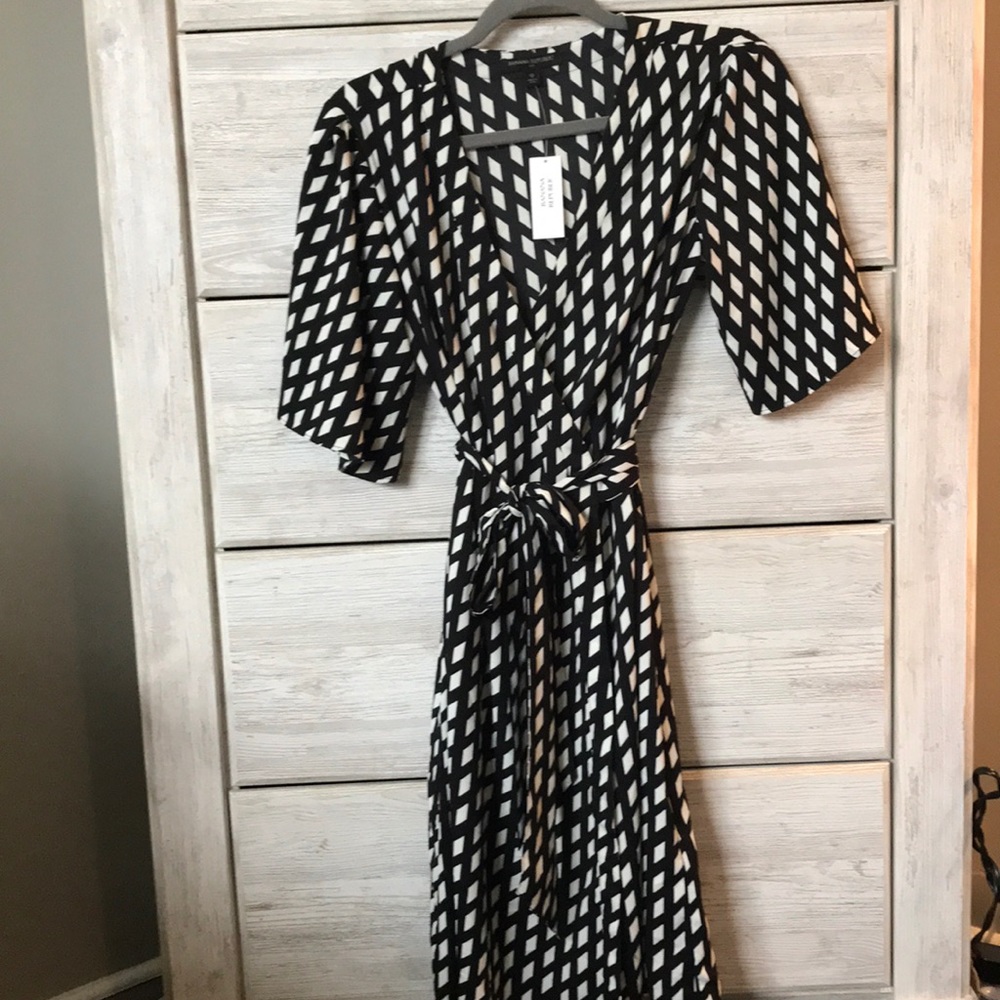 Checkered wrap dress